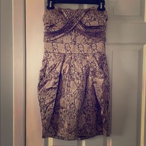 Cream lace mini dress